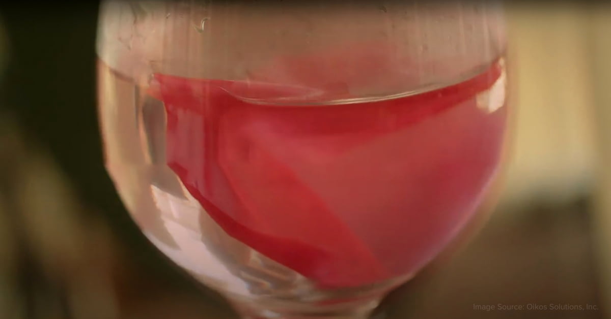 disposing corn starch bags